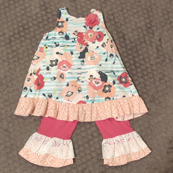 Peaches & Cream Girls Matching Set - size 6 - Picture 1 of 7